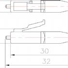 LC Unibody Connector 900um